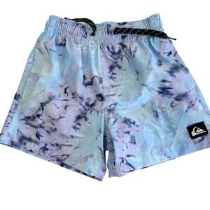 Quiksilver Blue & Purple Tie dye Swim Shorts - Boys XS